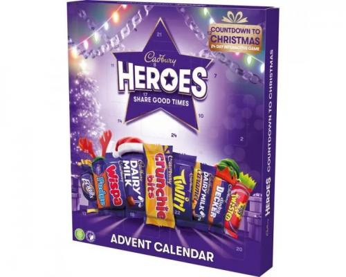 Köp Cadbury Heroes Advent Calendar 230g hos Coopers Candy
