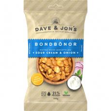 Dave & Jons Rostade Bondbönor Sour Cream & Onion 100g Coopers Candy