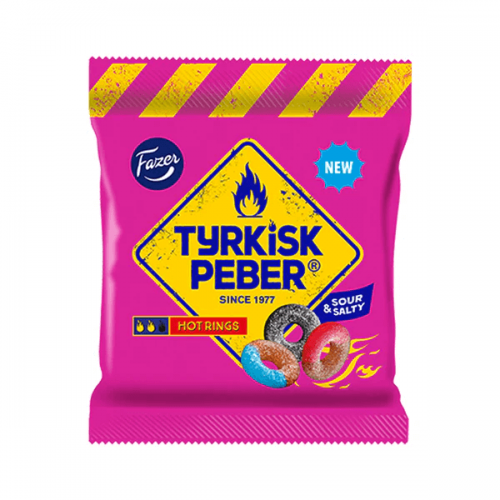 Tyrkisk Peber Hot Rings godispse 120g Coopers Candy