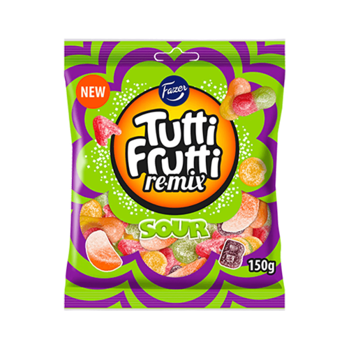 Tutti Frutti Remix Sour godispse 150g Coopers Candy