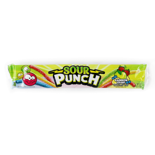 Sour Punch Straws Rainbow 57gram Coopers Candy