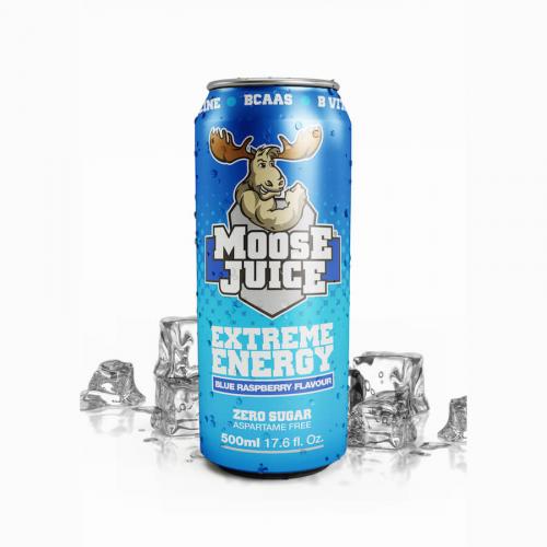 Köp Moose Juice Extreme Energy Blue Raspberry 500ml Hos Coopers Candy