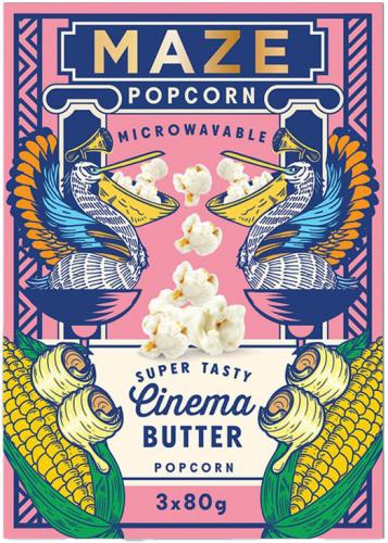 Köp MAZE Popcorn Cinema Butter 3-pack 240g hos Coopers Candy