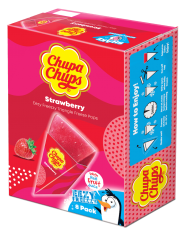 Chupa Chups Easy Freeze Triangles Strawberry 8-pack Coopers Candy