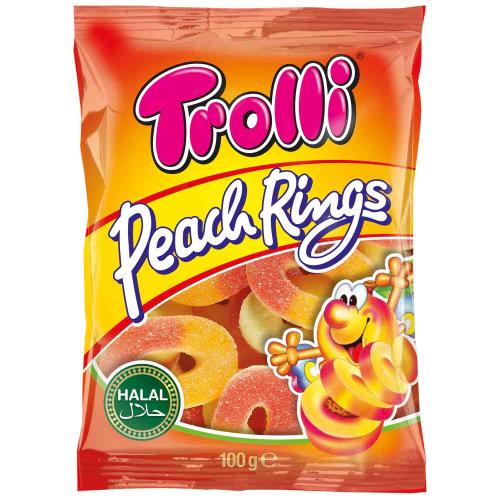 Trolli Persikoringar 100g Coopers Candy