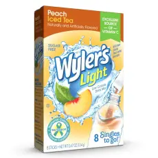 Wylers Light Singles To Go 8-pack - Peach Iced Tea Coopers Candy