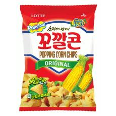 Lotte Popping Corn Chips Original 72g Coopers Candy