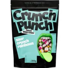 Crunch Punch Freeze-Dried Sour Crunch Rainbow 100g Coopers Candy