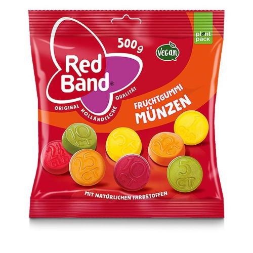 Red Band Fruchtgum Münzen 500g Coopers Candy