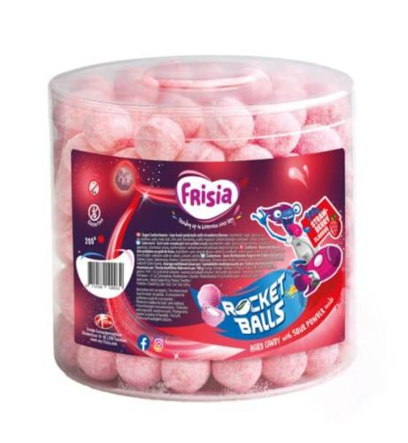 Frisia Rocket Balls Sour Strawberry 200st Coopers Candy