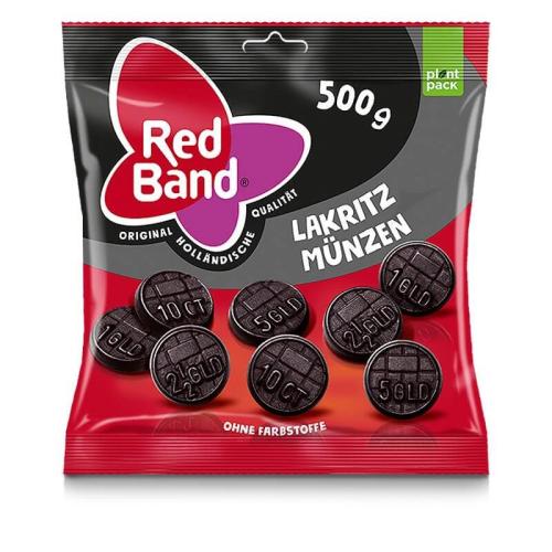 Red Band Lakritz Münzen 500g Coopers Candy