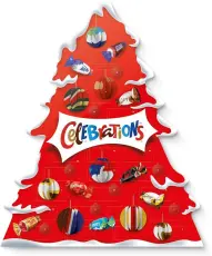 Celebrations Tree Advent Calendar 215g Coopers Candy