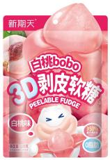 Bobo 3D Peelable Fudge Peach 75g Coopers Candy