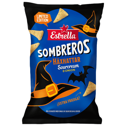 Estrella Sombreros Häxhattar Sourcream & Onion 120g Coopers Candy