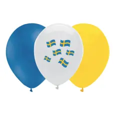 Flaggballonger Sverige 10-pack Coopers Candy