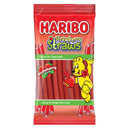 Haribo Strawberry Straws 80g Coopers Candy