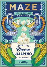 MAZE Popcorn Cheesy Jalapeno 3-pack 240g Coopers Candy