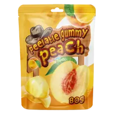 Peelable Gummy Peach 80g Coopers Candy