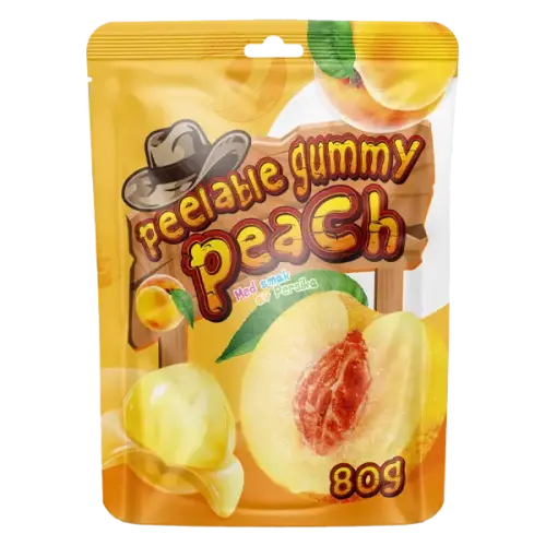 Peelable Gummy Peach 80g Coopers Candy