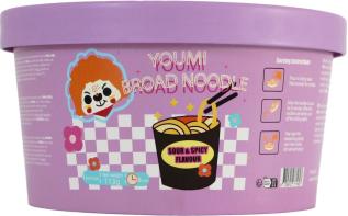 Youmi Instant Broad Noodle Sour & Spicy Flavour 113g (BF: 2025-02-25) Coopers Candy