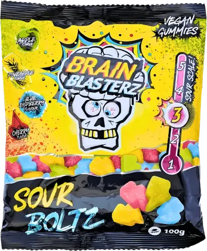 Brain Blasterz Sour Boltz 100g Coopers Candy