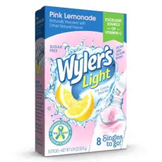 Wylers Light Singles To Go 8-pack - Pink Lemonade Coopers Candy