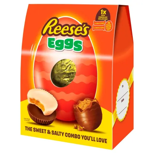 Reeses Peanut Butter Milk & White Egg 215g Coopers Candy