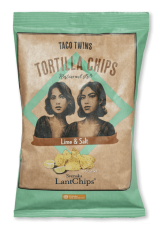 Taco Twins Tortilla Chips Lime & Salt 120g Coopers Candy