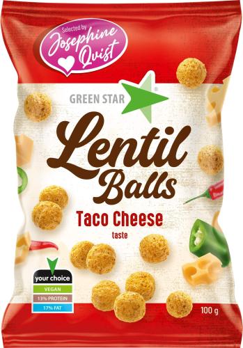 Green Star Lentil Balls Taco Cheese 100g Coopers Candy