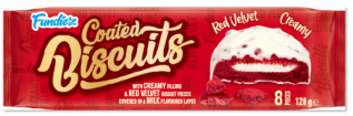 Fundiez Coated Biscuits Red Velvet 128g Coopers Candy