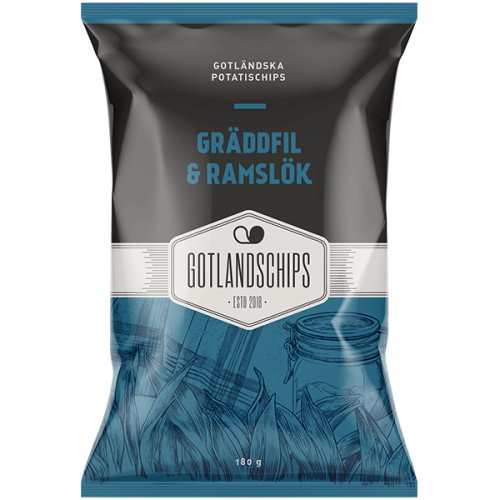 Gotlandschips Gräddfil & Ramslök 180g Coopers Candy