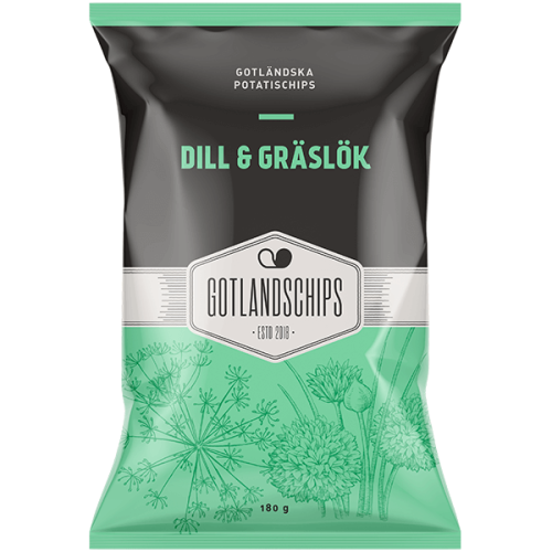 Gotlandschips Dill & Gräslök 180g Coopers Candy