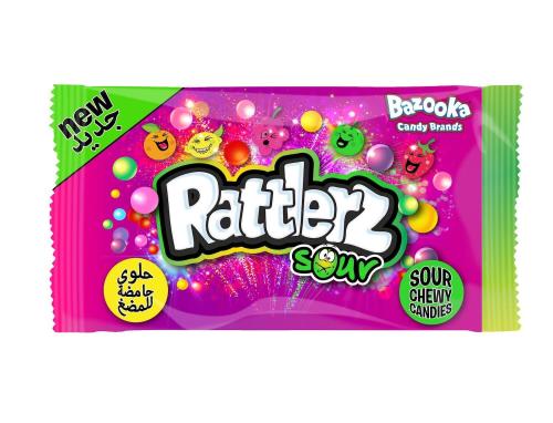 Bazooka Rattlerz Sour Chewy Candies 40g(BF:2025-05-21) Coopers Candy