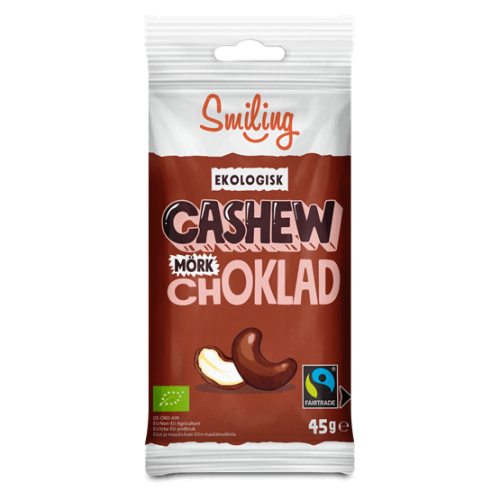 Smiling Cashew Mörk Choklad EKO 45g Coopers Candy