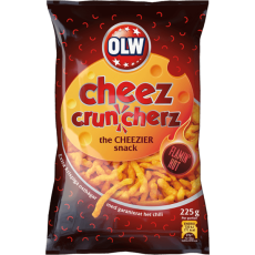 OLW Cheez Cruncherz Flamin Hot 225g Coopers Candy