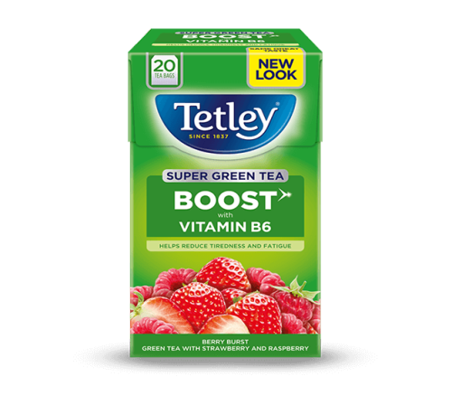 Tetley Super Green Tea Boost Berry Burst 20-Pack Coopers Candy