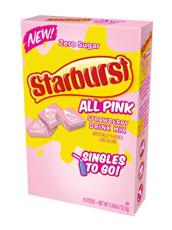 Starburst Singles To Go Zero Sugar 6-pack - All Pink Strawberry Coopers Candy