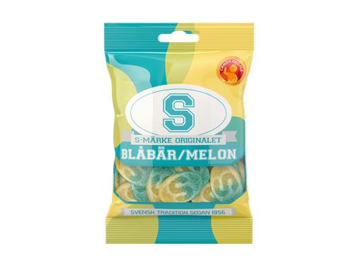 S-Märke Blåbär/Melon 80g Coopers Candy