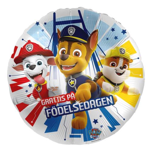 Folieballong Paw Patrol Grattis På Födelsedagen Coopers Candy