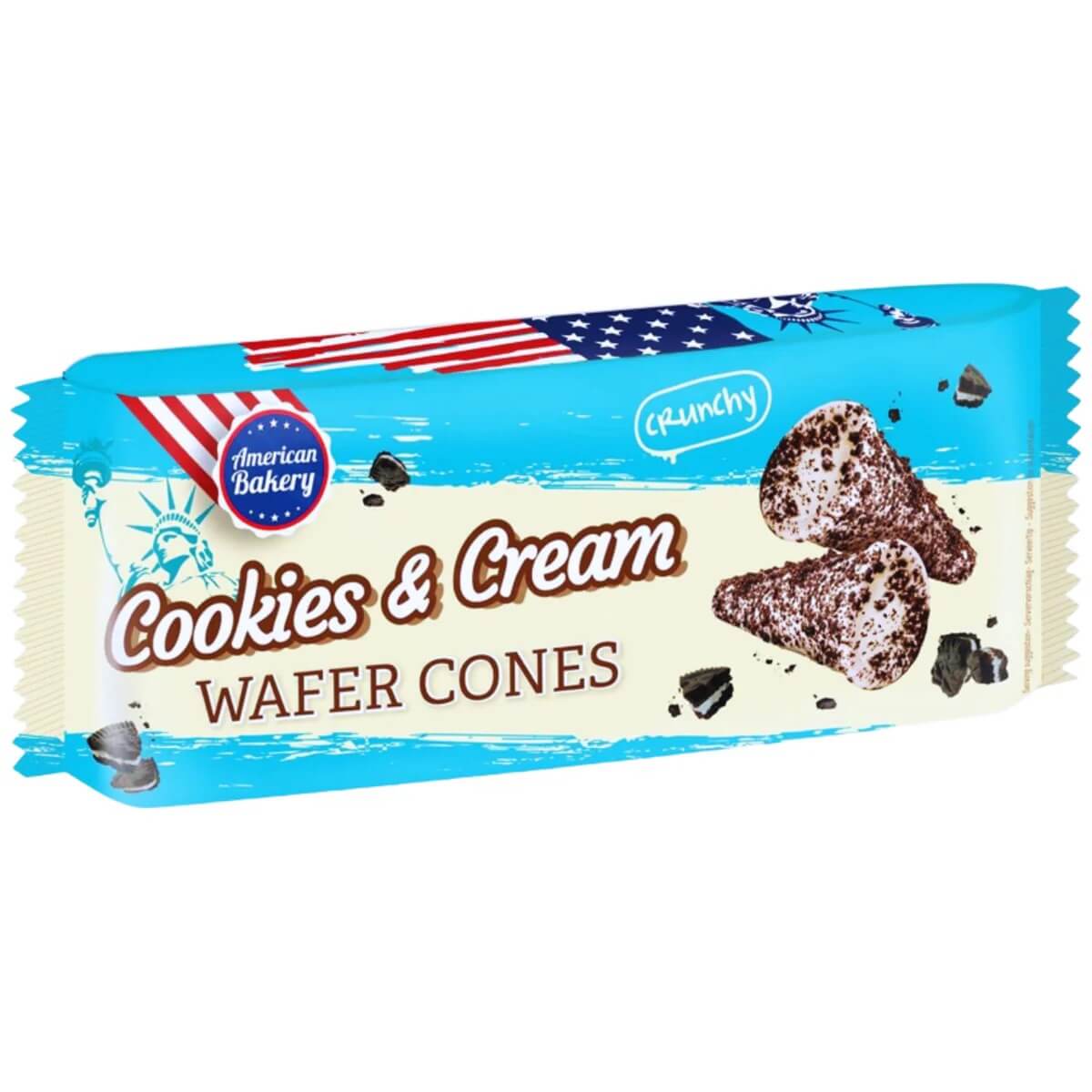 Läs mer om American Bakery Cookies & Cream Cones 112g