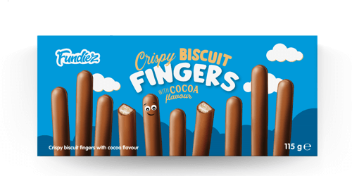 Läs mer om Fundiez Crispy Biscuit Fingers 115g