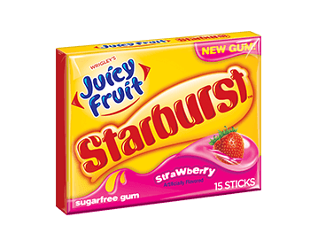 juicy Fruit Starburst Strawberry Gum