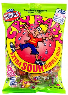 Cry Baby Extra Sour Bubble Gum 113gram