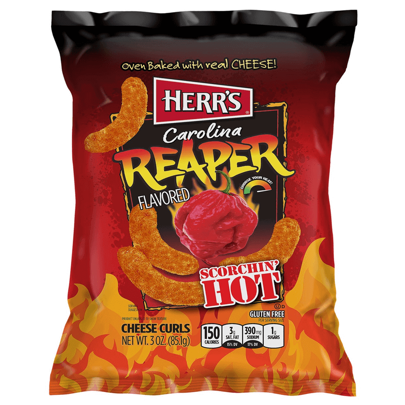 Herrs Carolina Reaper Flavoured Cheese Curls 183.4g