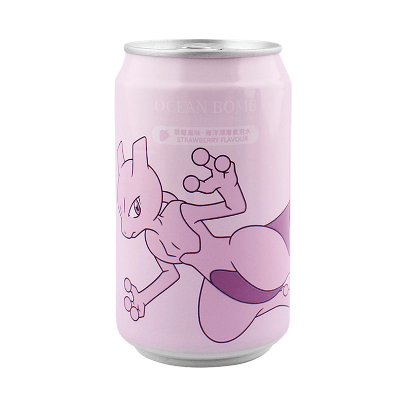 Ocean Bomb Pokemon Mewtwo Strawberry Flavour 330ml