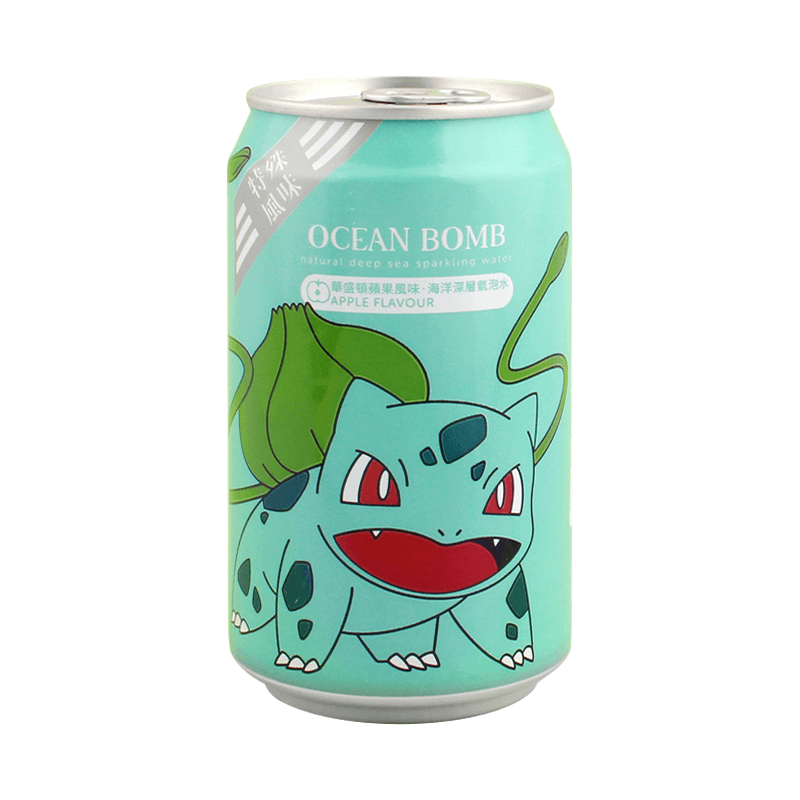 Ocean Bomb Pokemon Bulbasaur Apple Sparkling Water 330ml