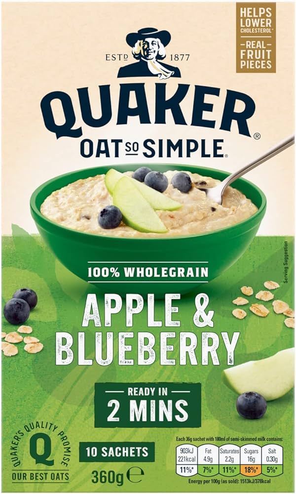 Quaker Oats So Simple Apple/blueberry 360g