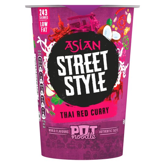 Pot Noodle Asian Street Style Thai Red Curry 69g