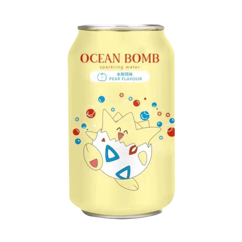 Ocean Bomb Pokemon Togepi Pear Flavour Sparkling Water 330ml