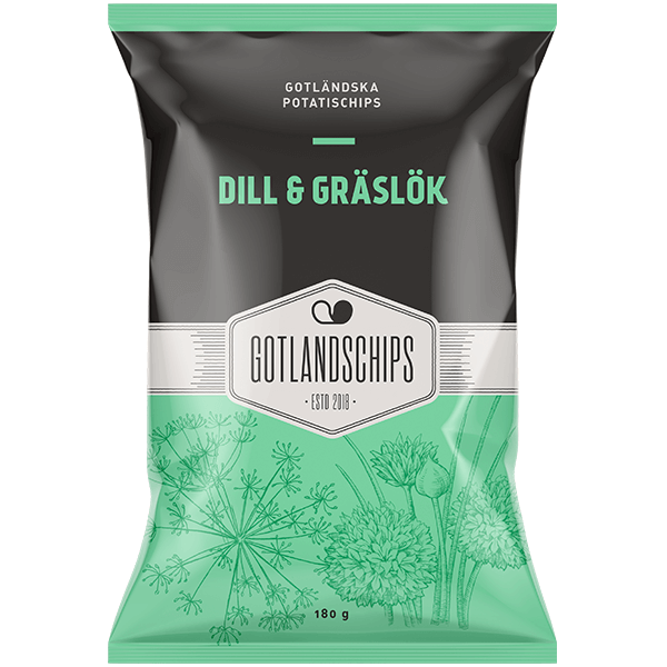 Läs mer om Gotlandschips Dill & Gräslök 180g